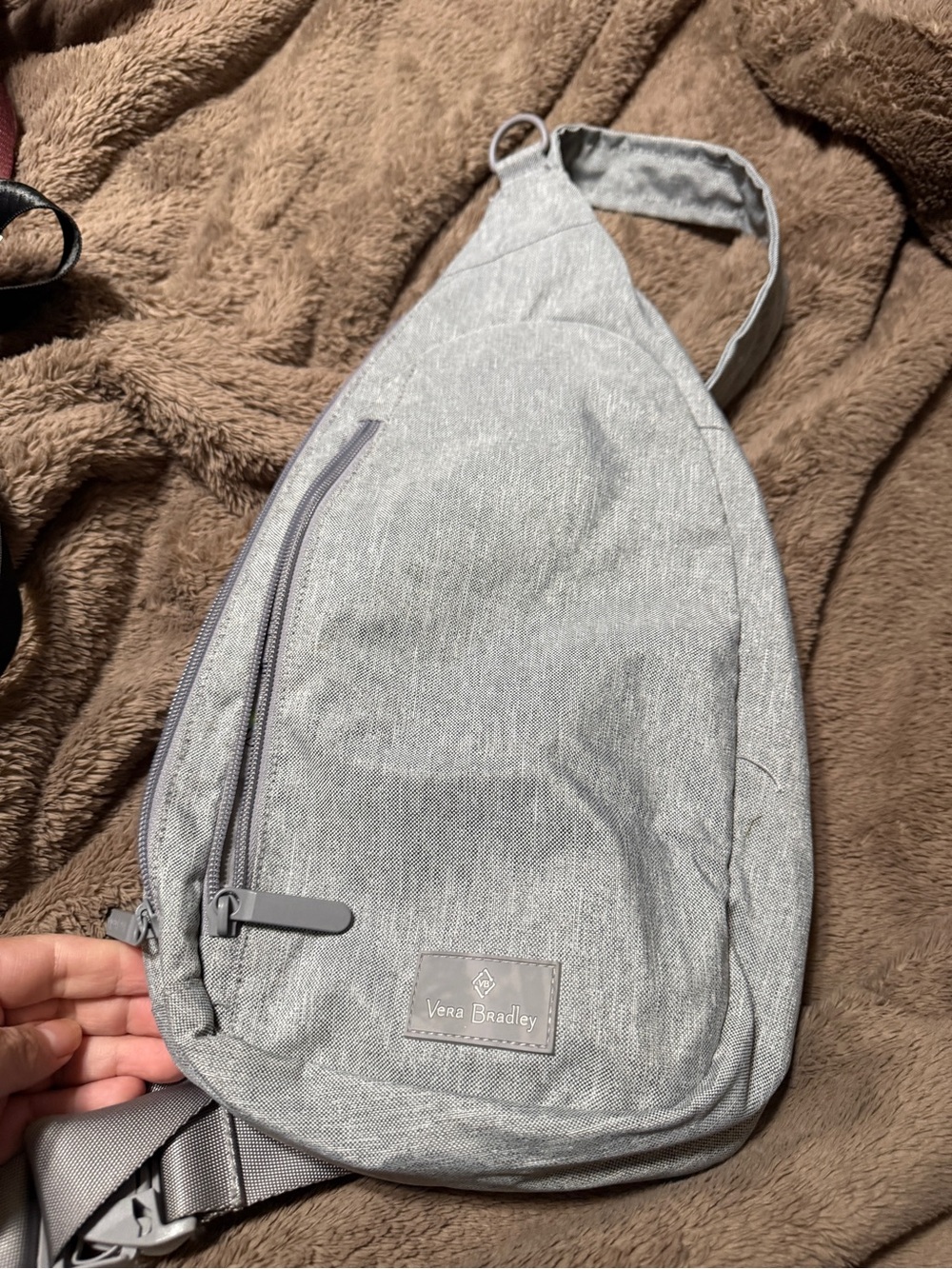 Vera Bradley Light Gray Sling Backpack